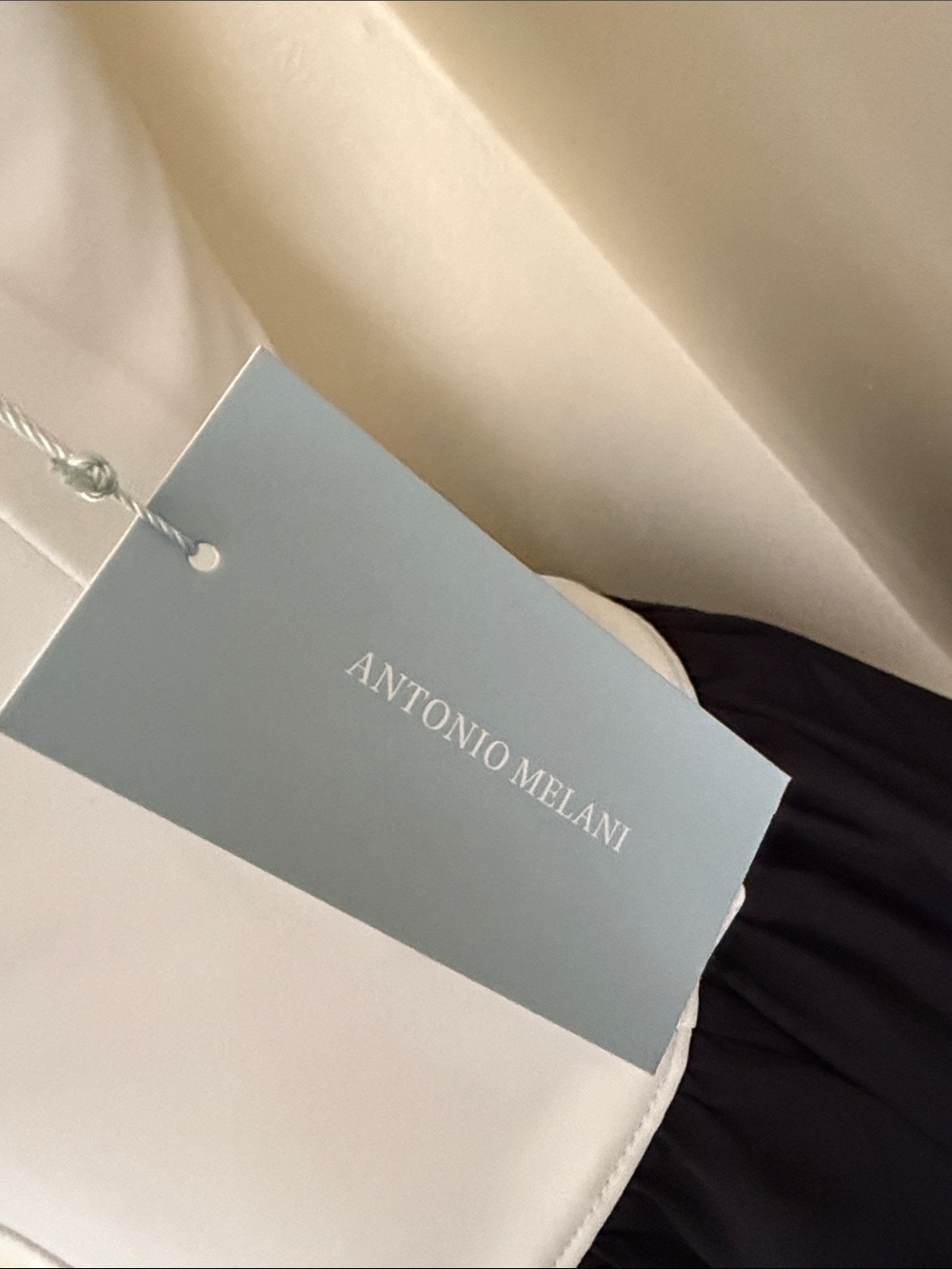 ANTONIO MELANI White and Black Two-Tone Mini Dress - Picture 7 of 13